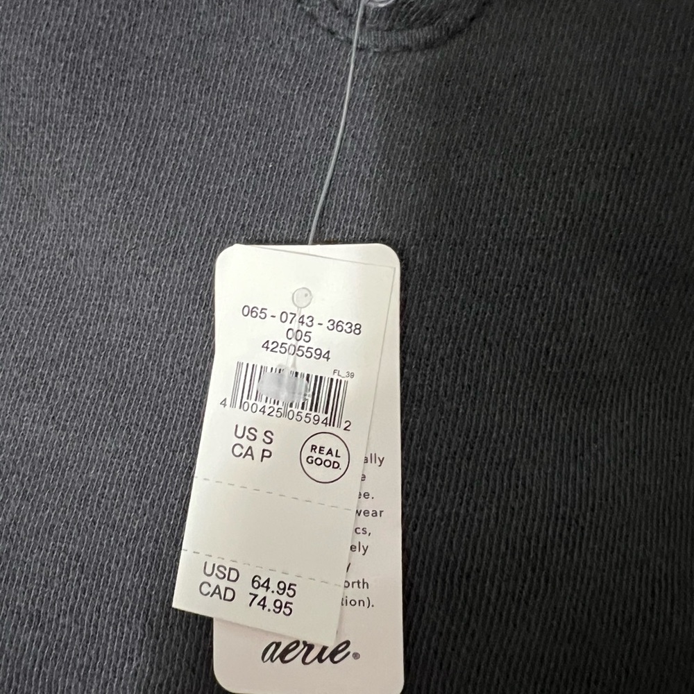 Aerie Hey Crochet Smoked Gray NWT - Picture 6 of 6